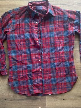 Pendleton Red & Blue Plaid Button-Down Shirt